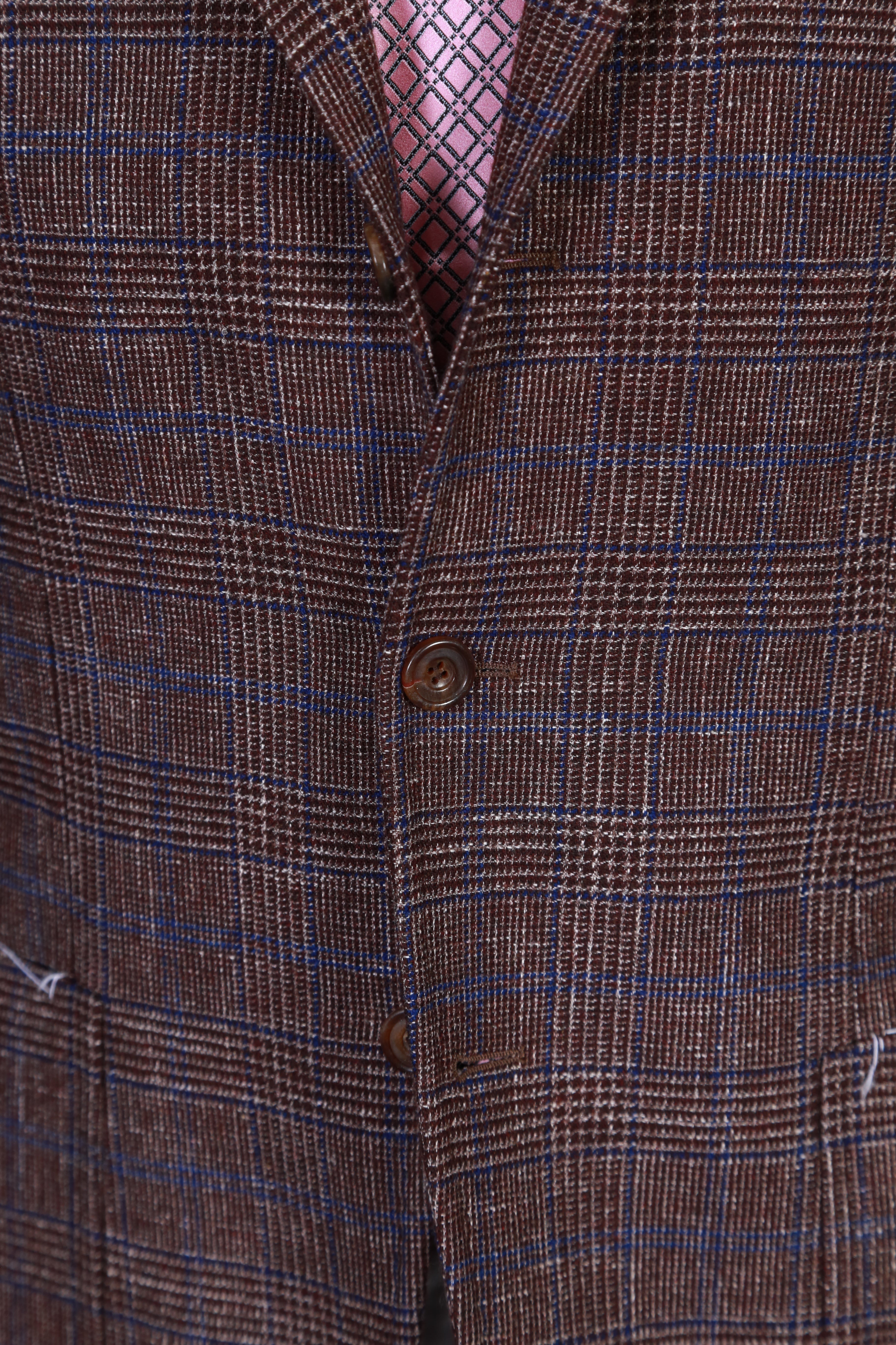 Sartorio Plaid Wool-Cotton Sport Jacket