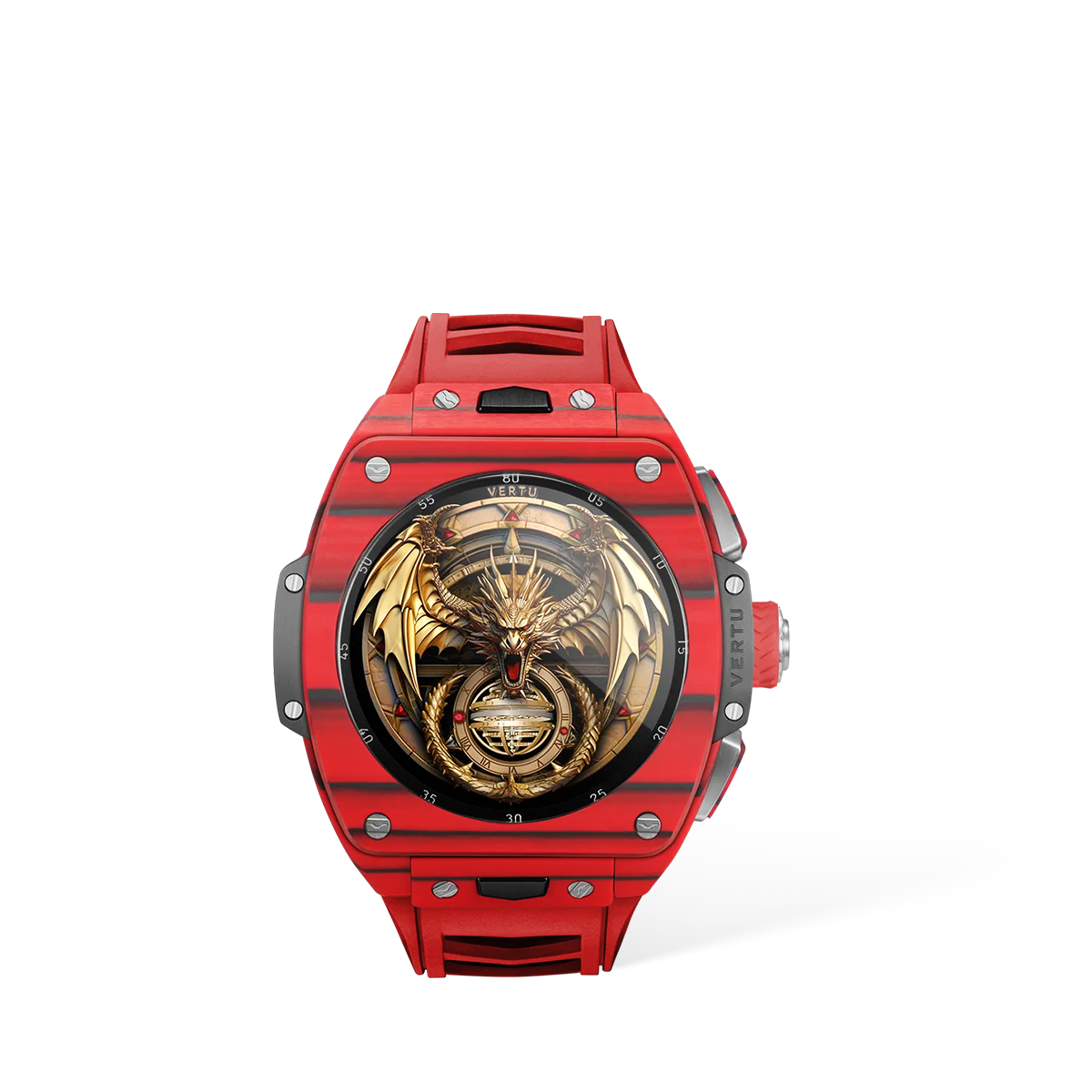 Vertu Grand Watch — Grizzly Red Devil in Carbon Fiber & Black Ceramic