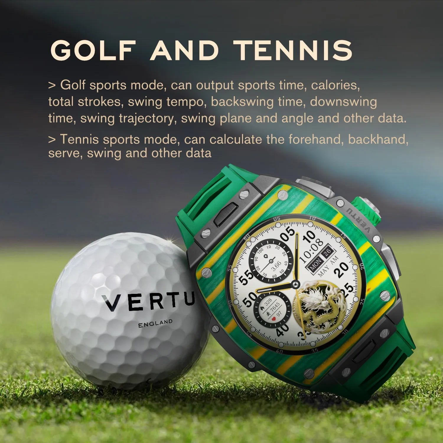 Vertu Grand Watch — Grizzly Red Devil in Carbon Fiber & Black Ceramic
