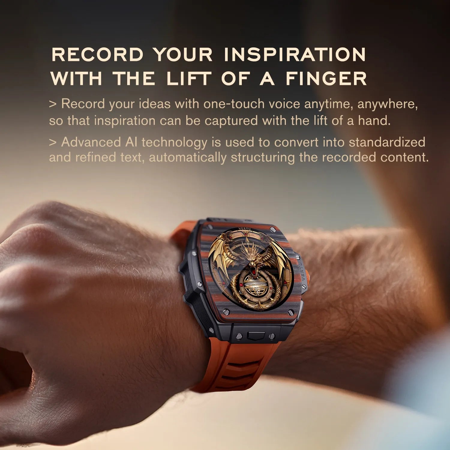 Vertu Grand Watch — Grizzly Red Devil in Carbon Fiber & Black Ceramic