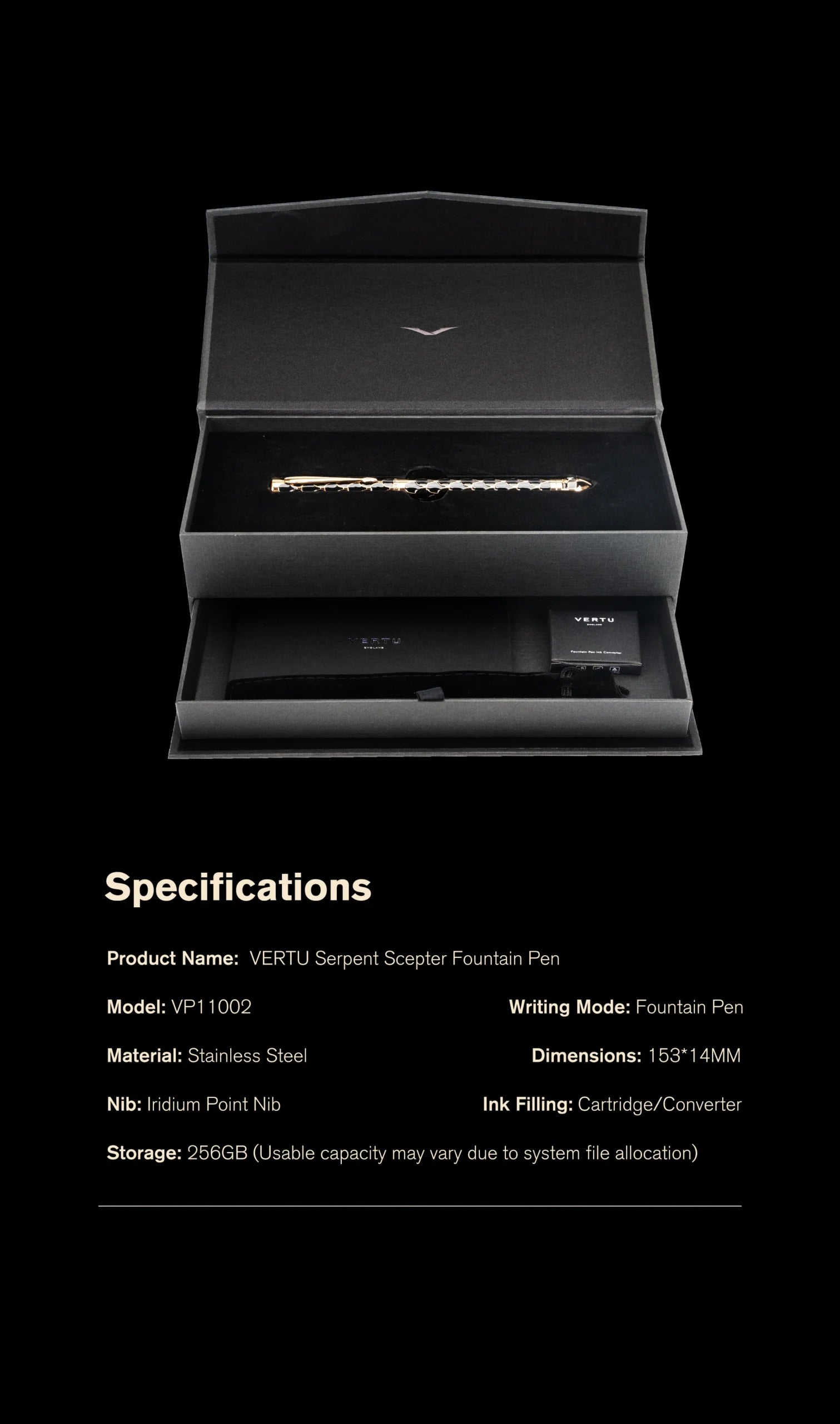 Vertu Serpent Scepter — Luxury Fountain Pen