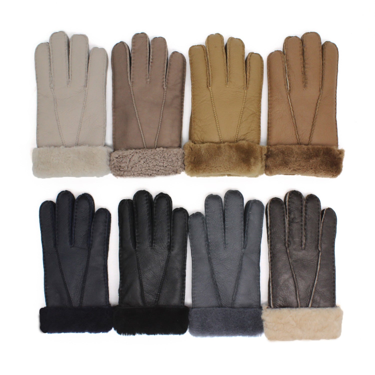 Gentleman's Genuine Sheepskin Shearling Gloves