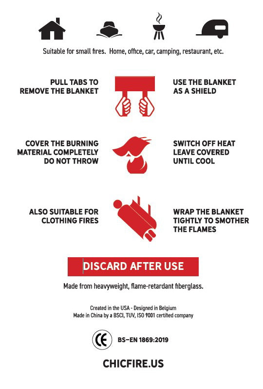 Design Fire Blanket - Red Whisky