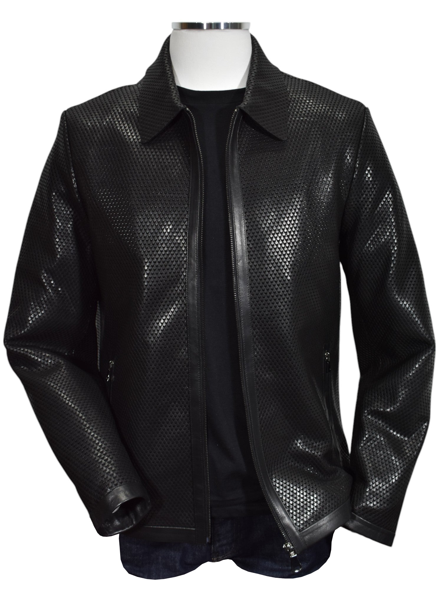 J232 Python Leather Jacket