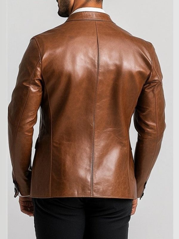 John Brown Premium Leather Blazer for Men
