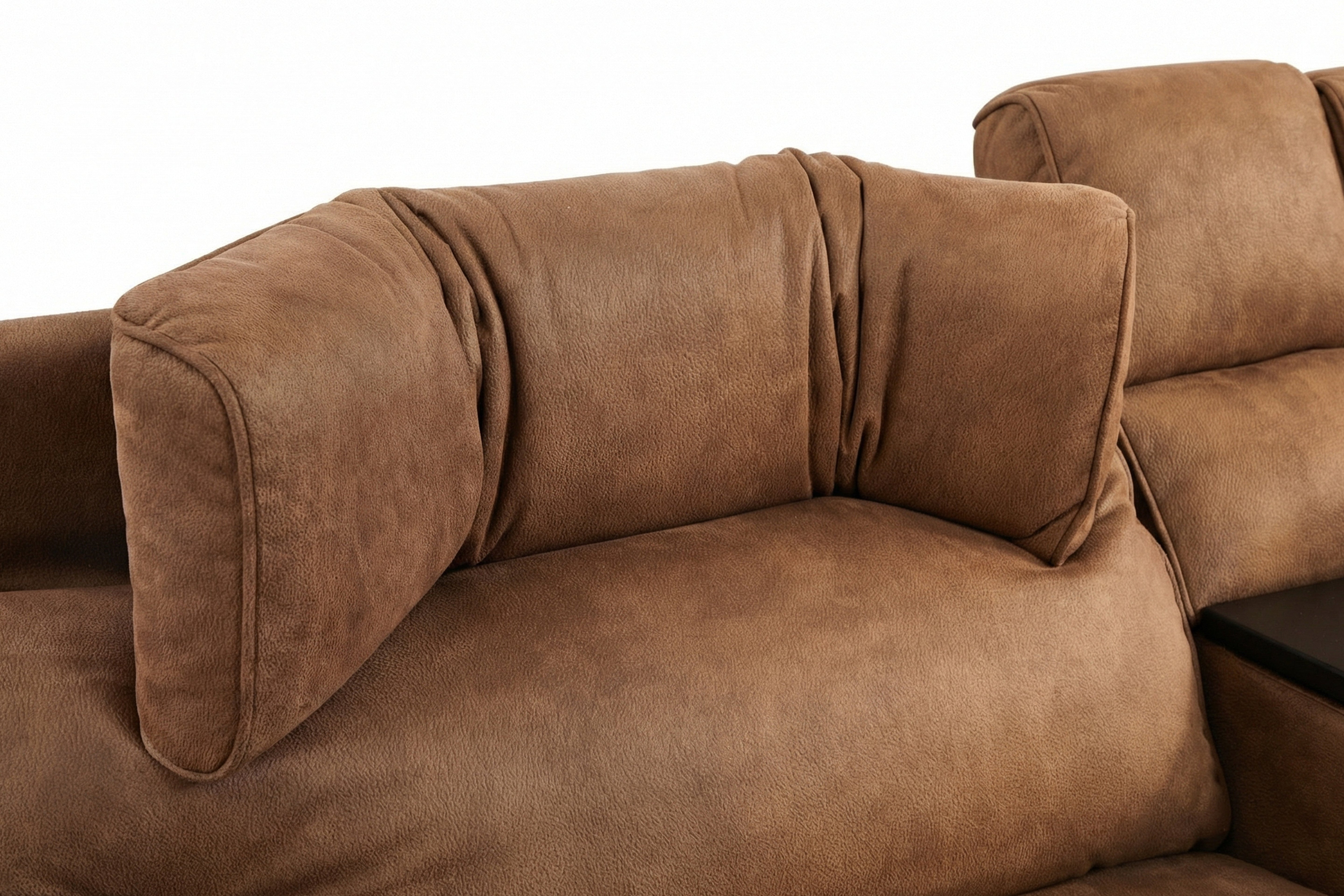 MaxView Media Mocha 6-Piece Power Reclining Sectional with Immersive Sound System