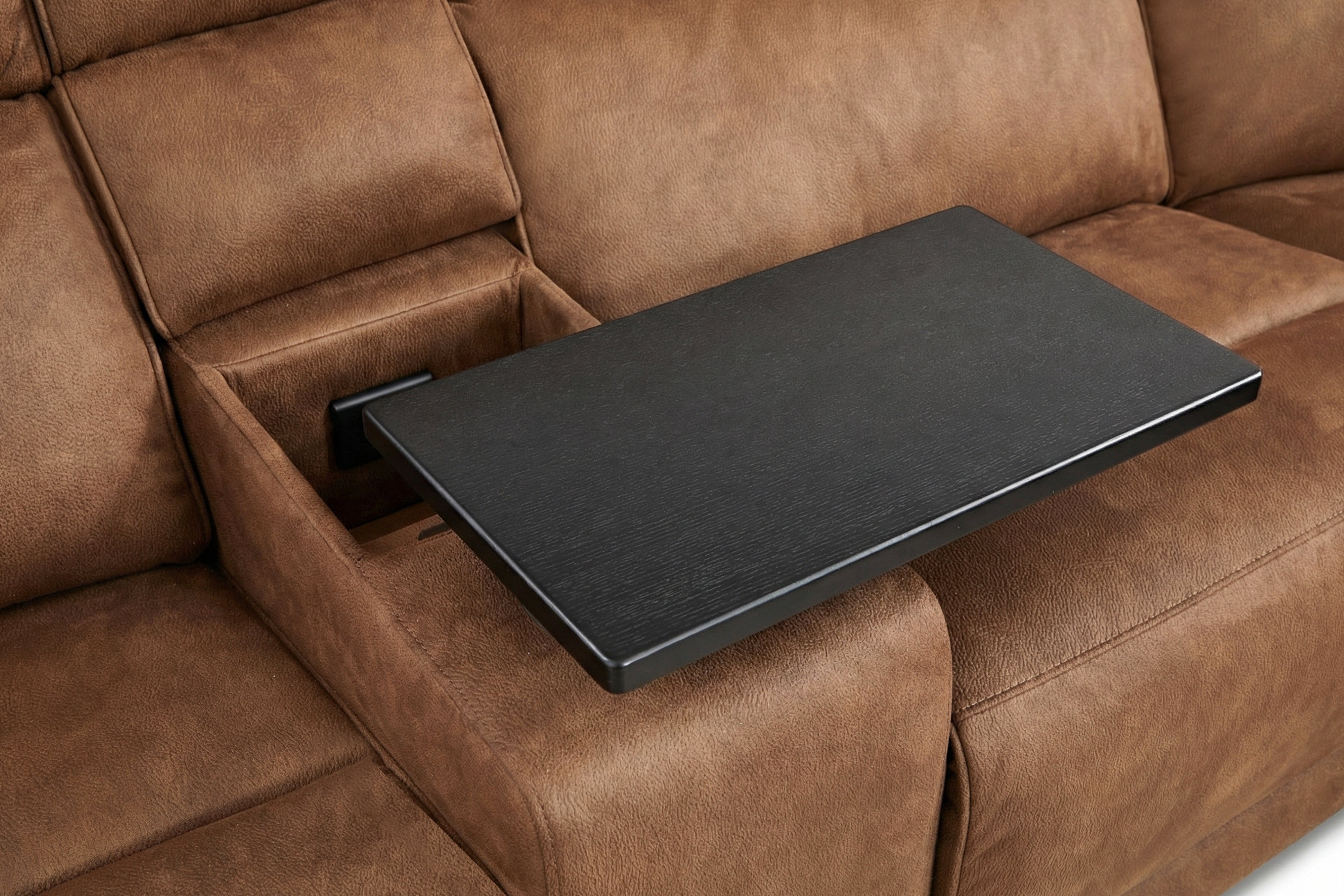 MaxView Media Mocha 6-Piece Power Reclining Sectional with Immersive Sound System