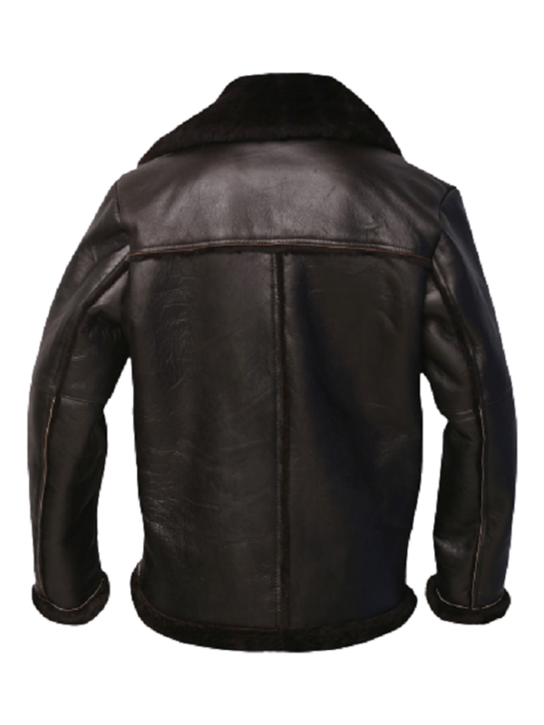 Men’s Dark Brown Shearling Aviator Jacket