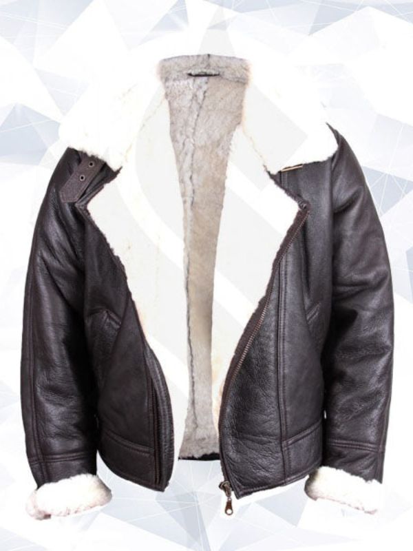 Men’s B3 Aviator Shearling Sheepskin Leather Flying Jacket