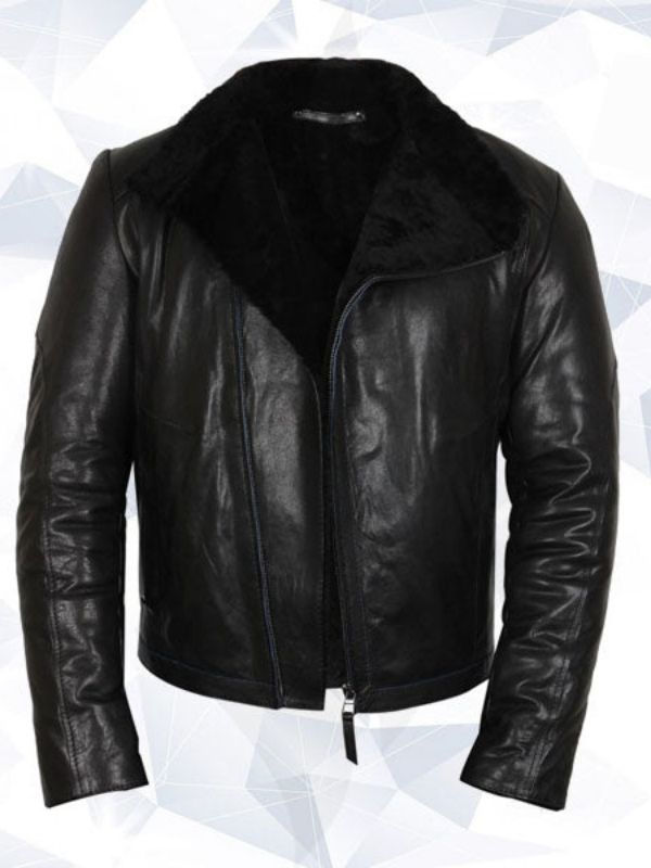 Mens Black Shearling Sheepskin JacketMen’s Black Shearling Sheepskin Jacket