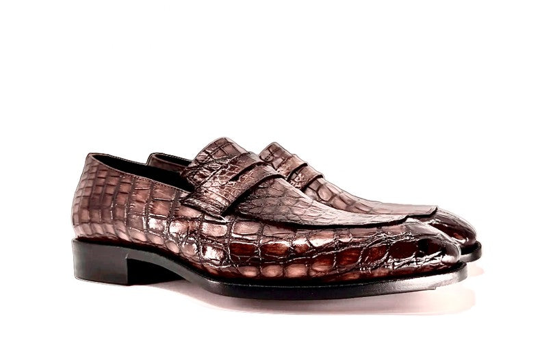 Maurice Custom Made Mirage Alligator Loafer - Brown
