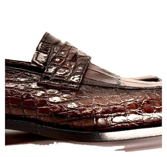 Maurice Custom Made Mirage Alligator Loafer - Brown