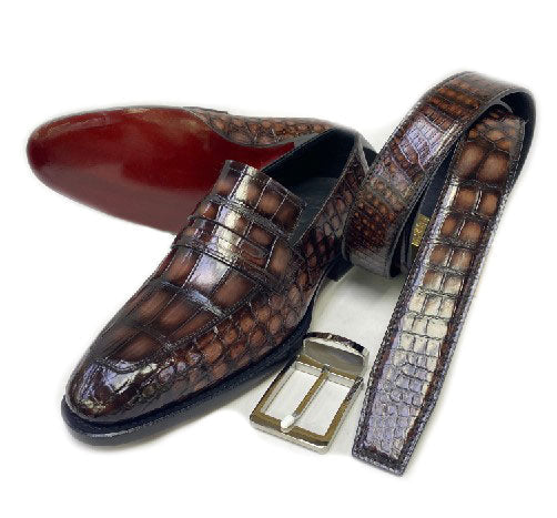 Maurice Custom Made Mirage Alligator Loafer - Brown