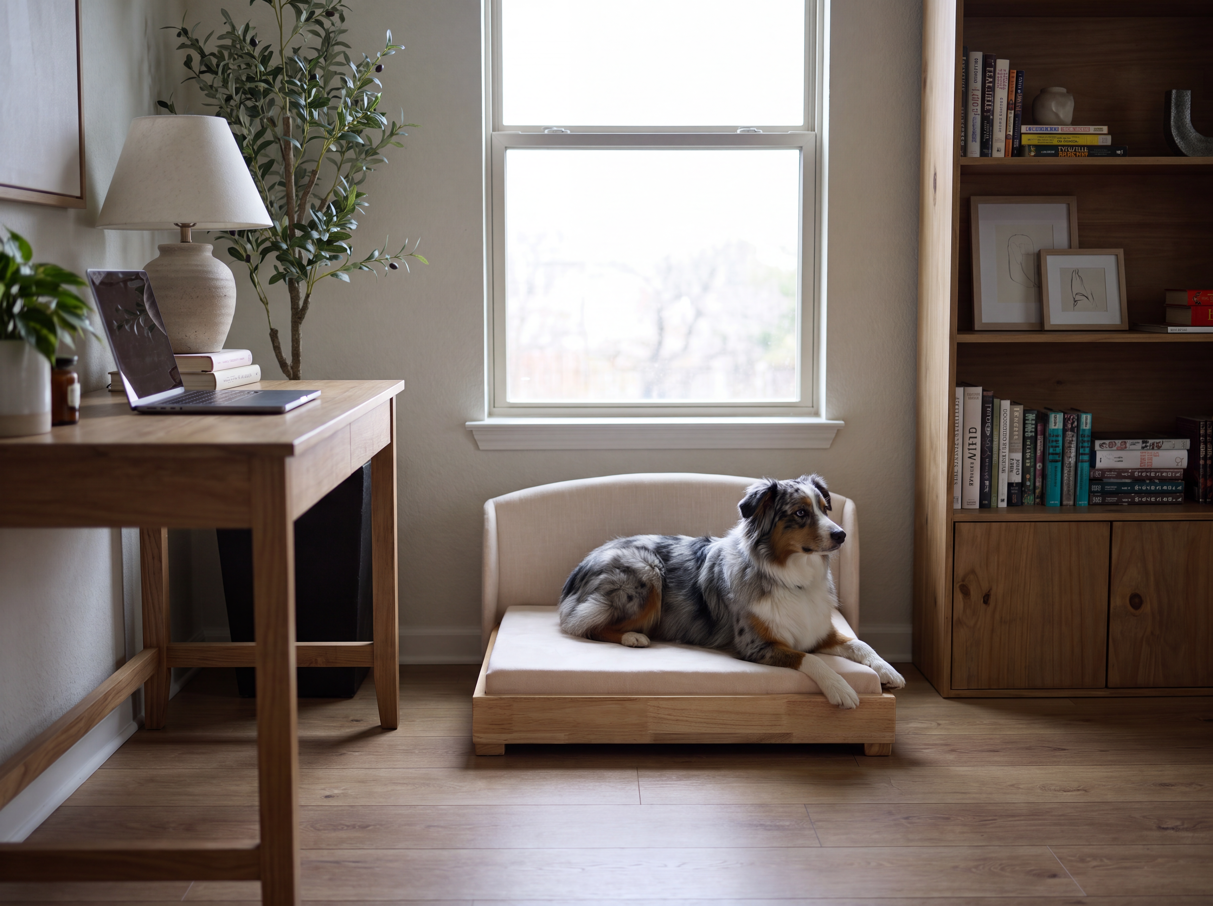 The Haven — Luxury Handcrafted Dog Bed | Solid Wood, Orthopedic, Waterproof lined