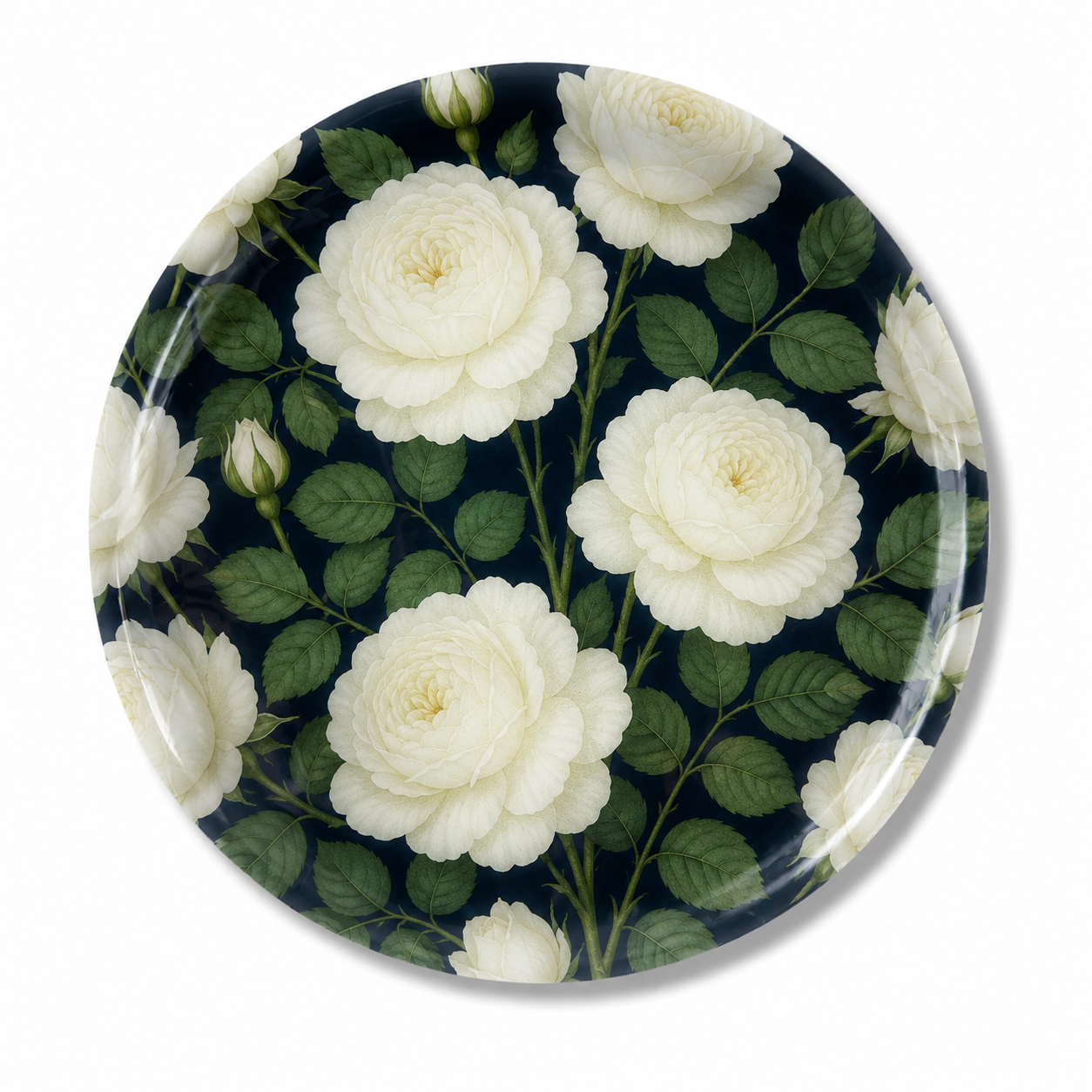 Night Garden Birchwood Decorative Tray - Round - Large