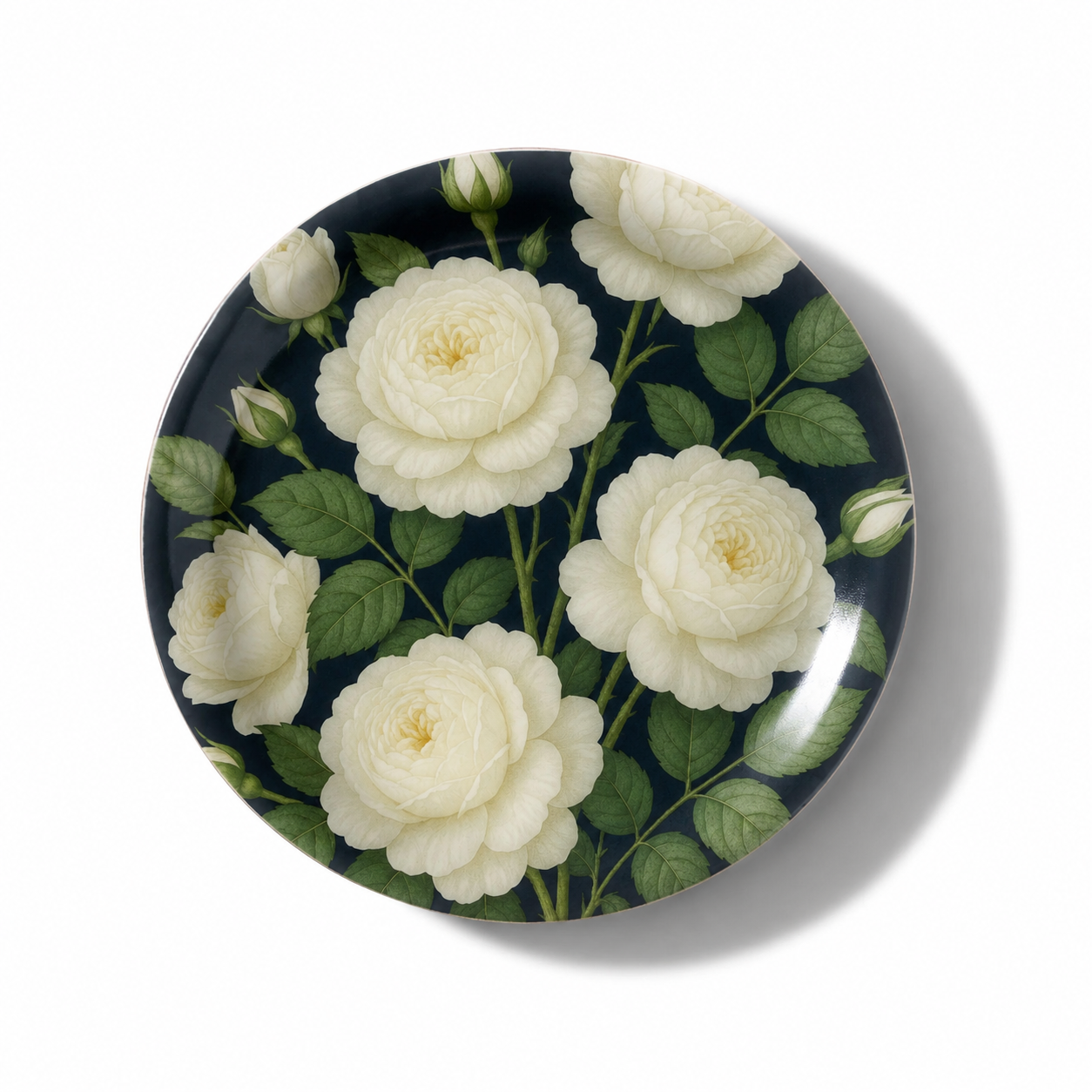 Night Garden Decorative Birchwood Tray - Mini Round - Set of 2