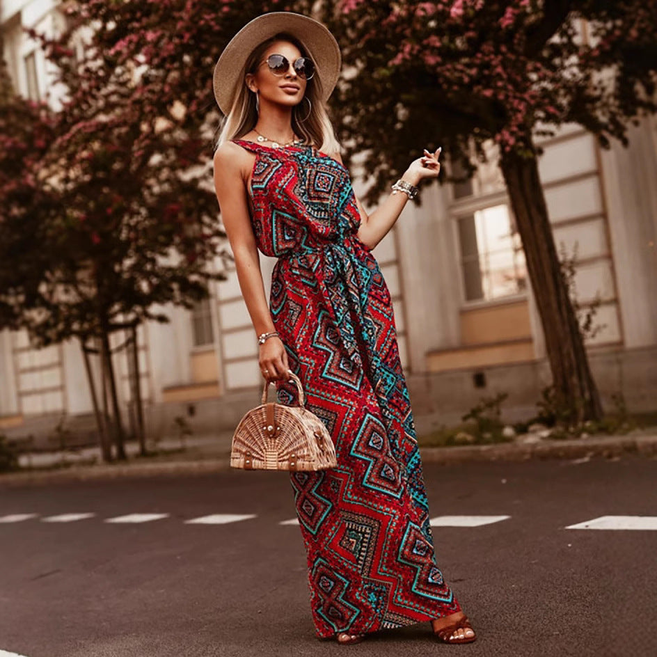 Women Clothing Women Clothing Floral Print Seaside Vacation Halter Dress