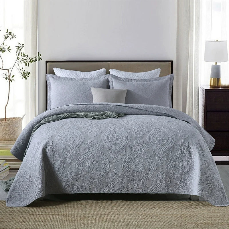Export High-Grade Plain Embroidered Two Sides Palm Leaf Bedspread