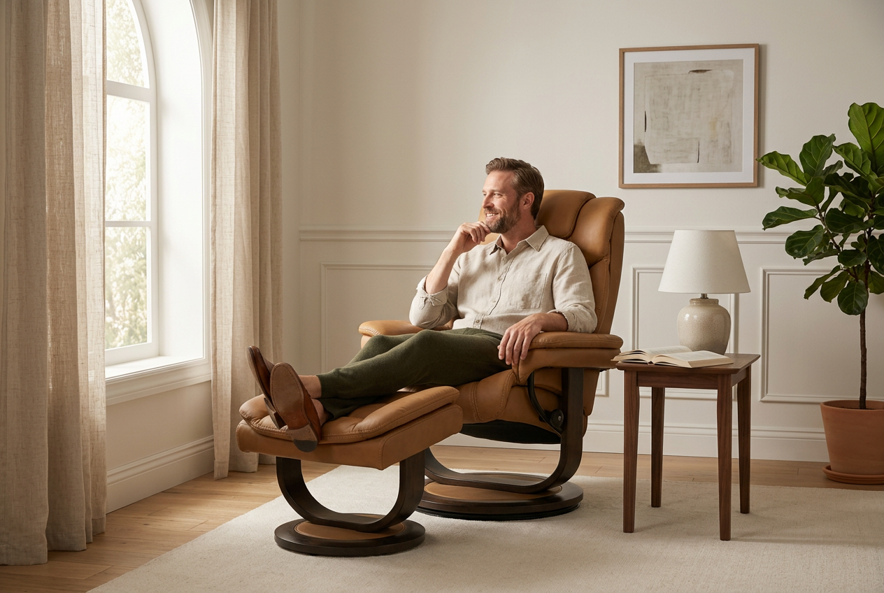 Oslo Euro Recliner w/ Ottoman