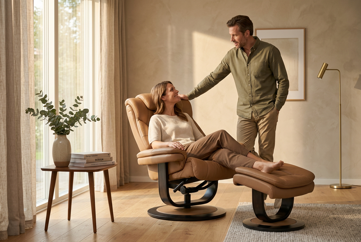 Oslo Euro Recliner w/ Ottoman