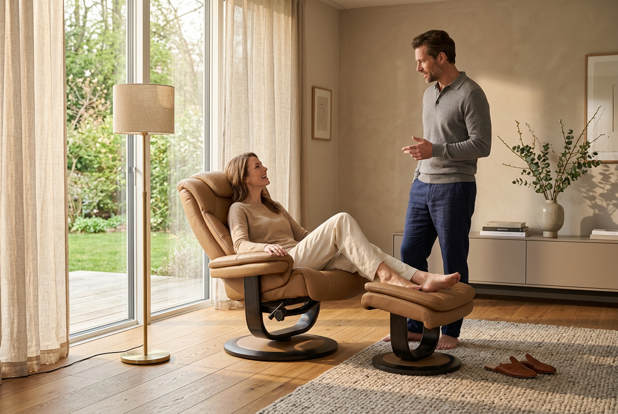Oslo Euro Recliner w/ Ottoman