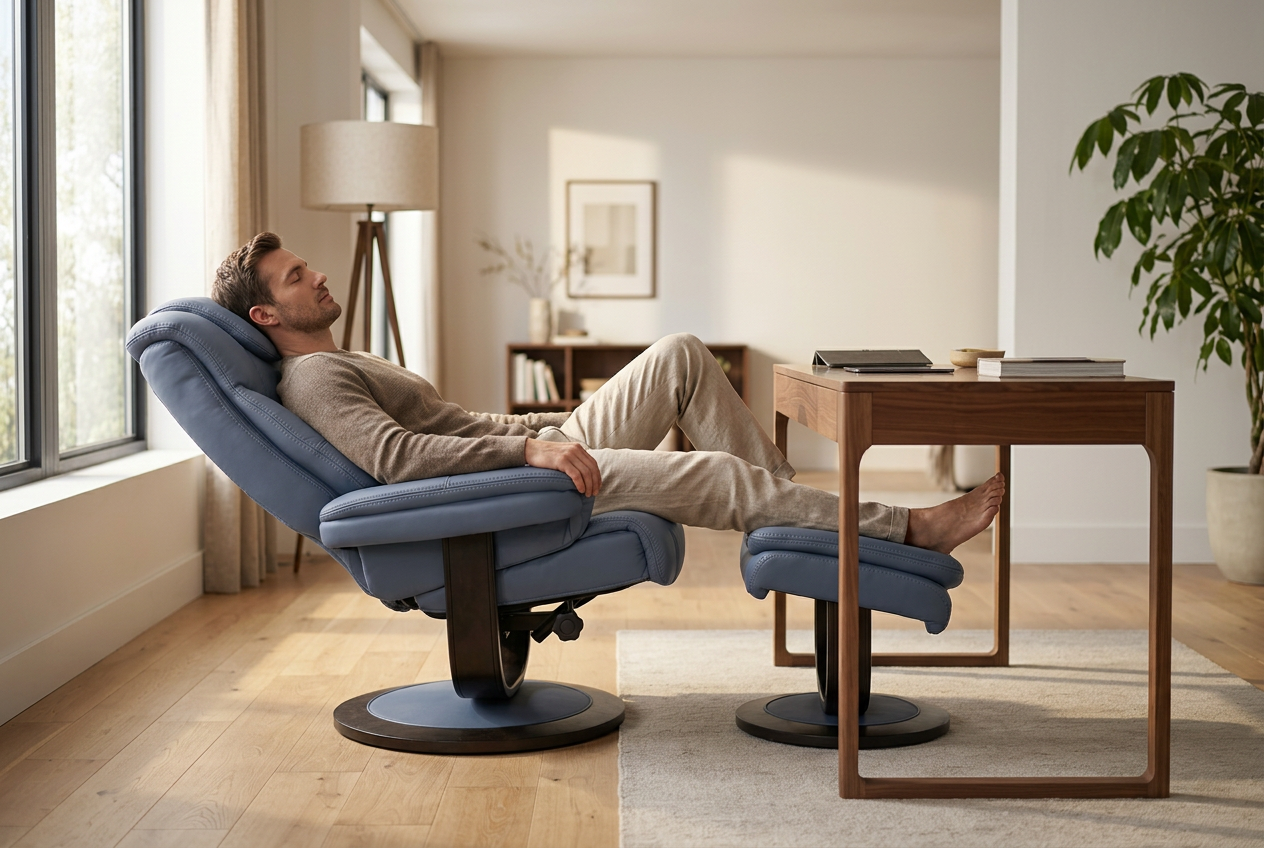 Oslo Euro Recliner w/ Ottoman