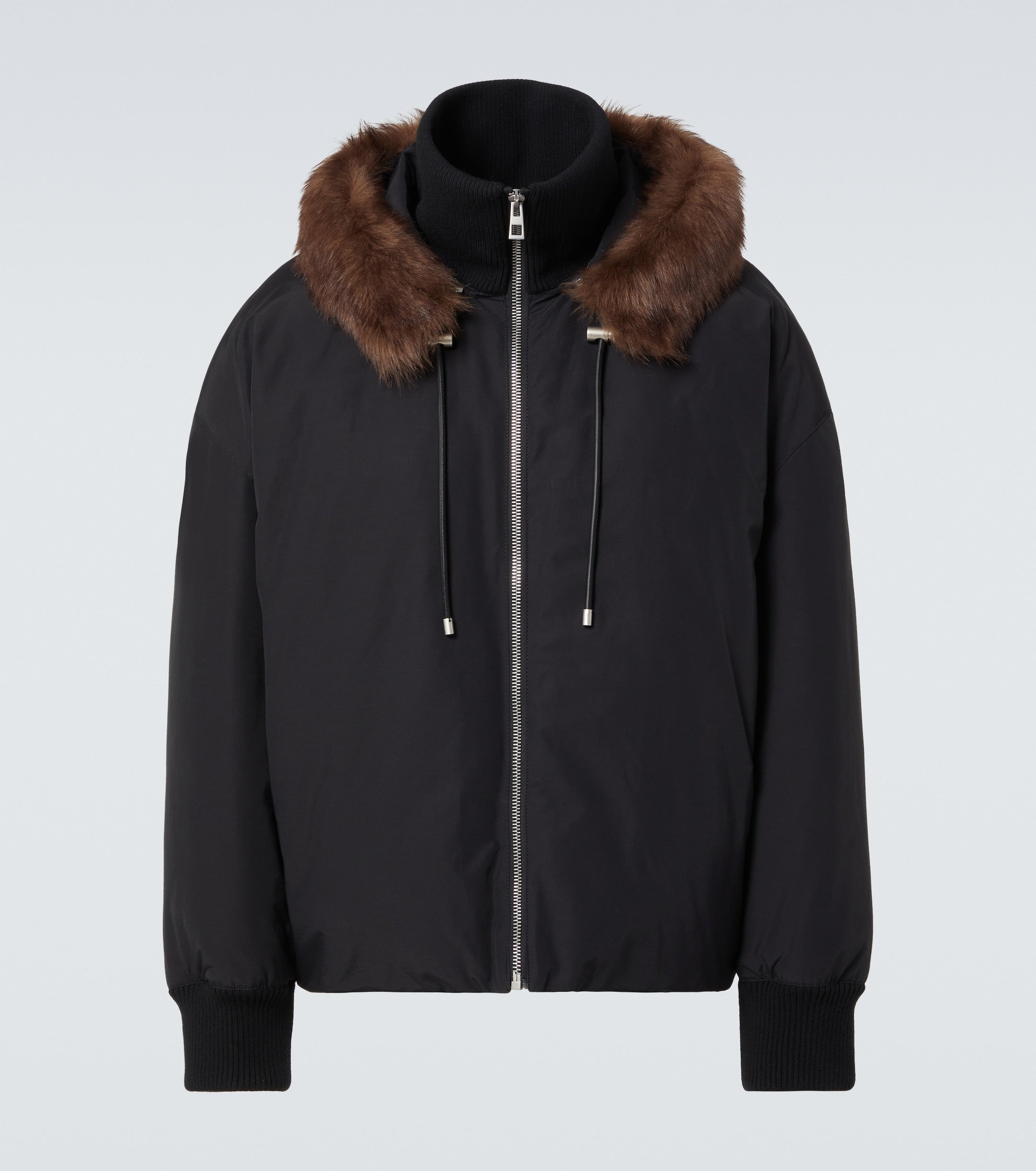 Loewe Men Shearling-Trimmed Cotton-Blend Jacket