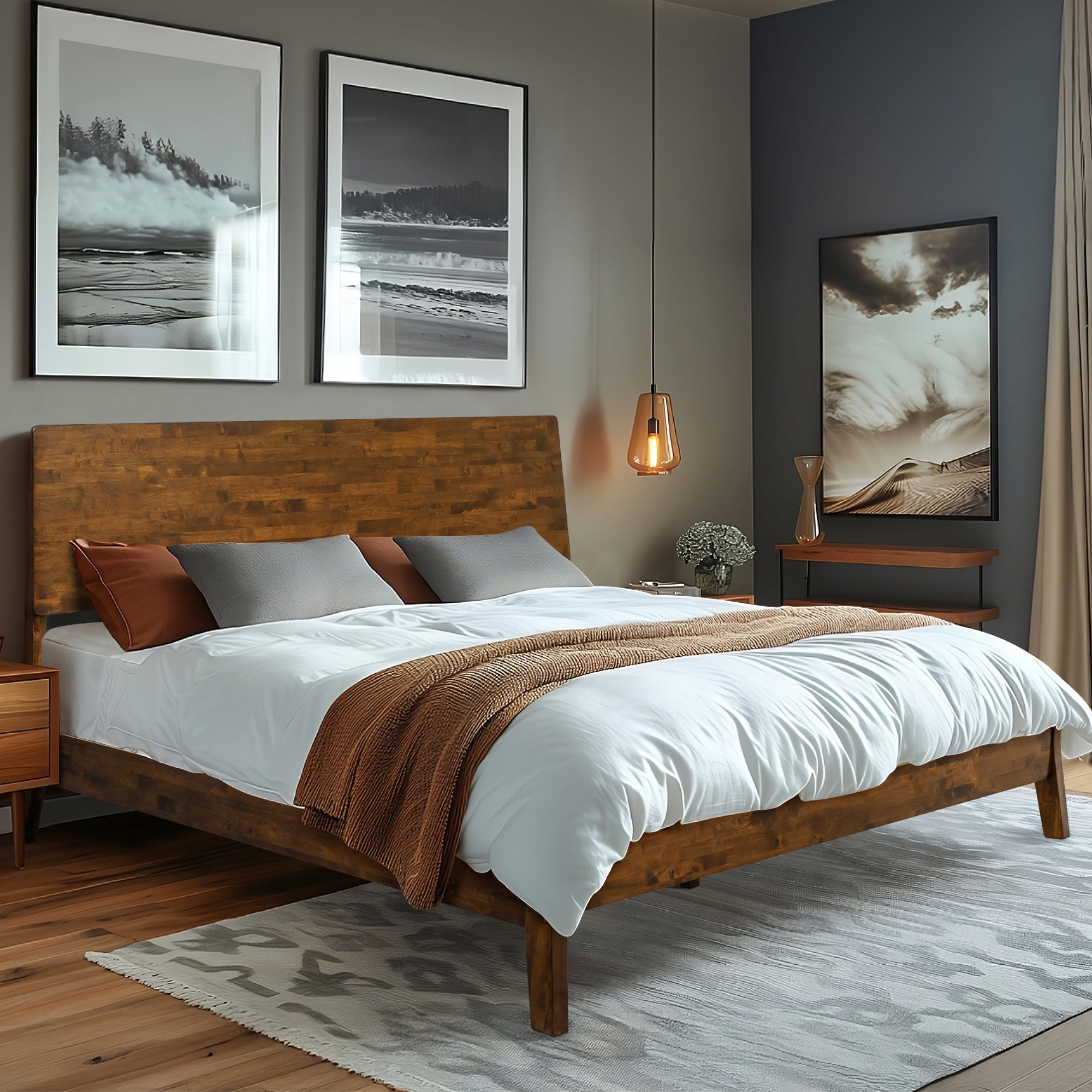 Serenity Solid Wood Bed Frame