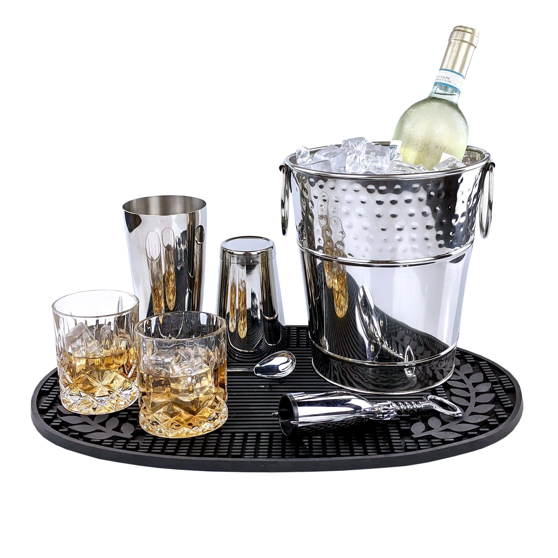 Aspen Metal Tub with Party Mat for Chilling Drinks Stainless Steel | BREKX