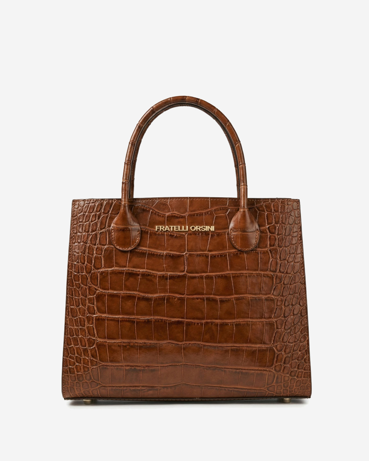 Patrizia (brown) - Italian calf leather womens handbag (with shoulder strap)