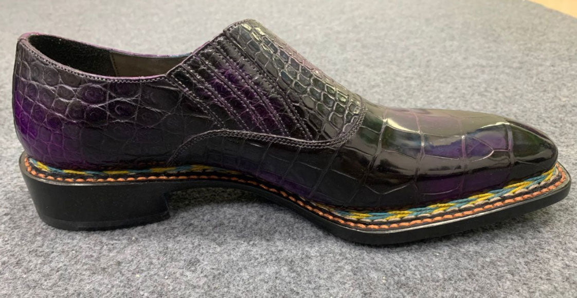Maurice Phantom II Custom Made Alligator Shoe - Purple