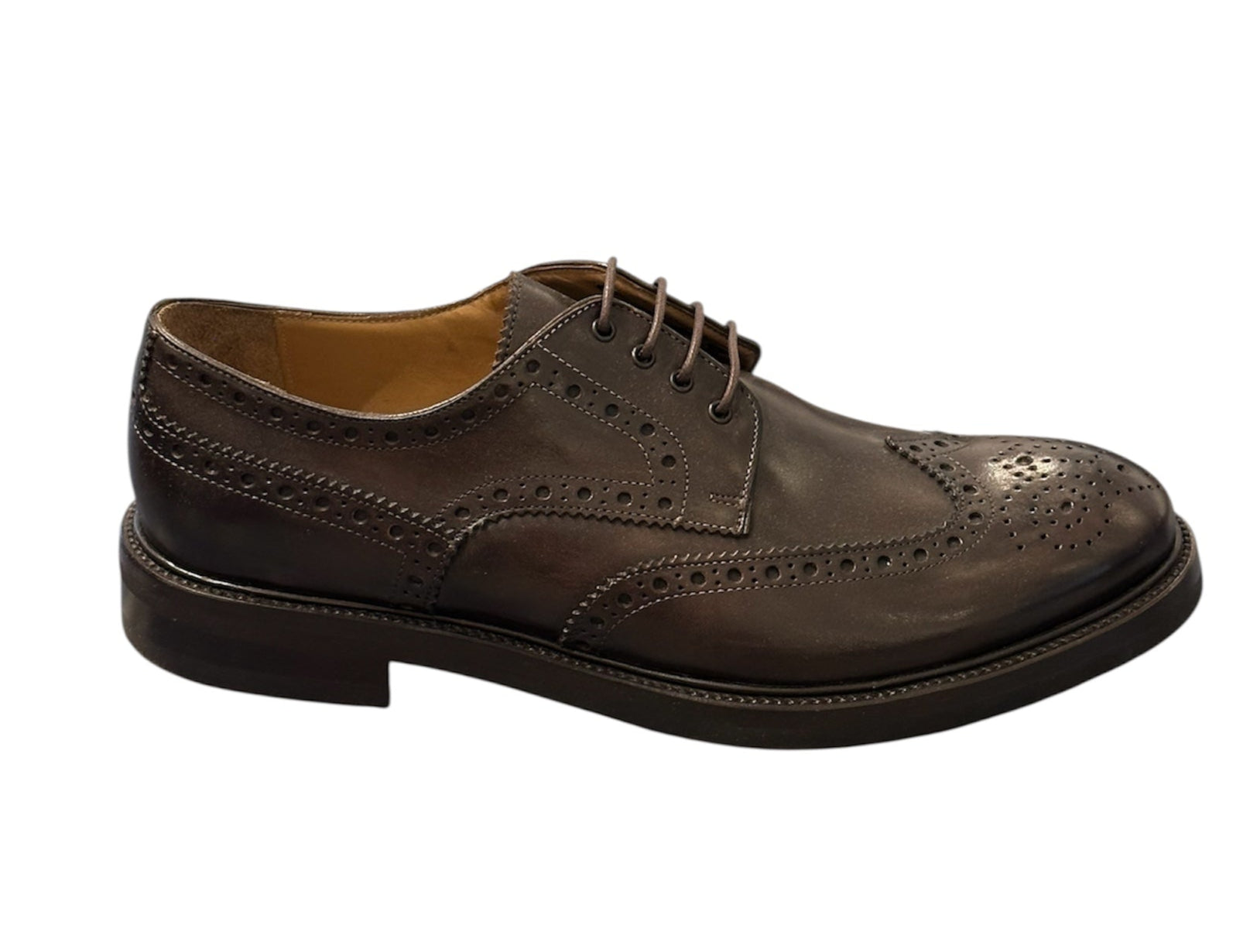 Andrea Ventura Smart Casual Wingtip Leather Derby Shoes