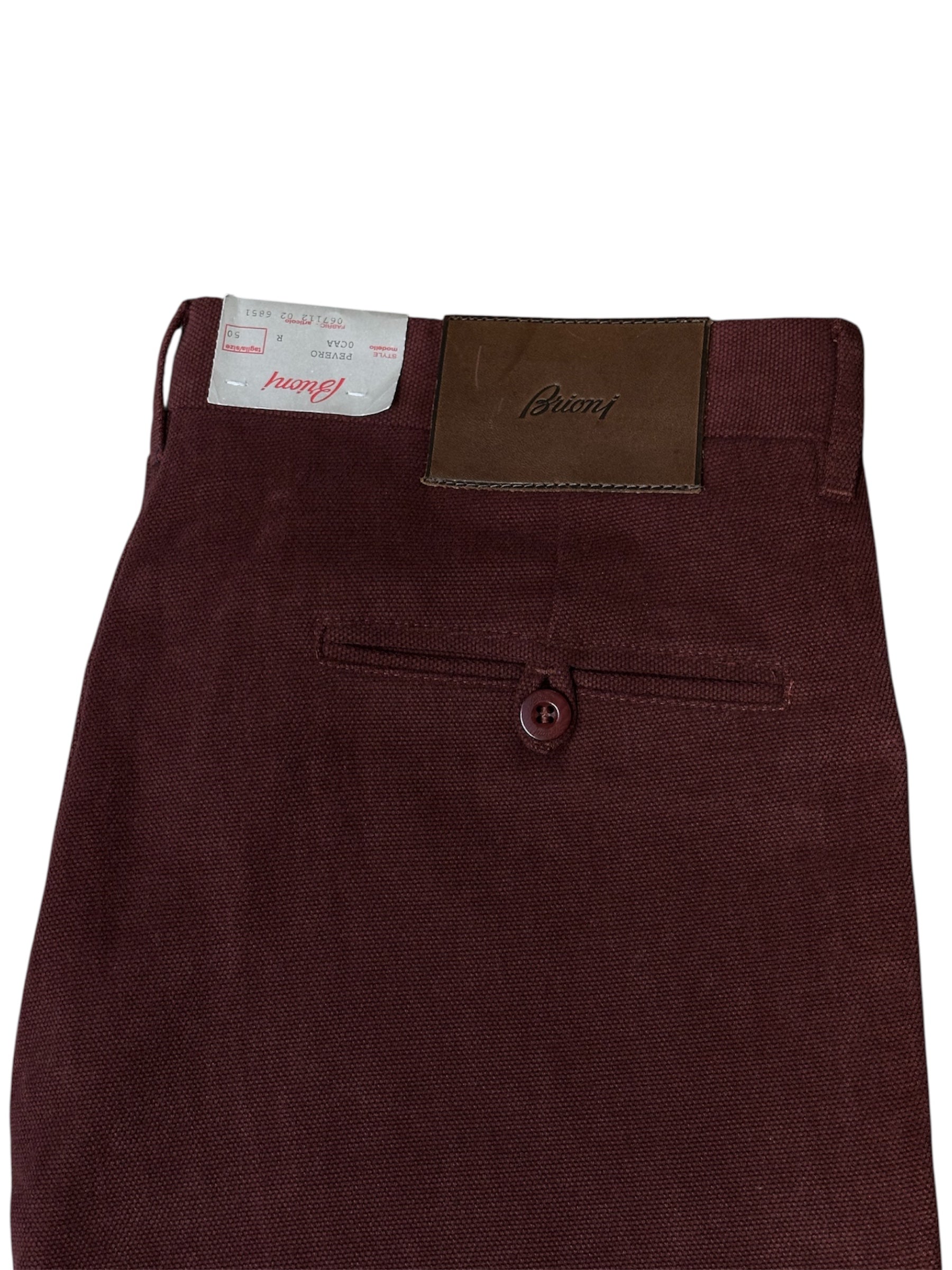 Brioni Birdseye Button Pocket Cotton Chino Pants