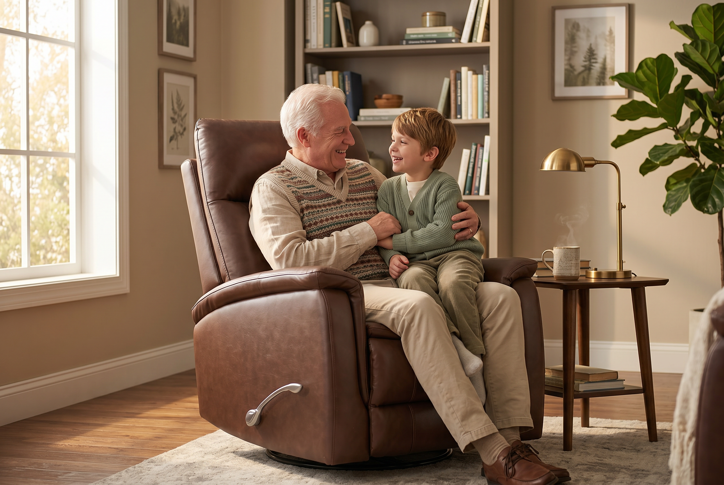 Pioneer Brown Manual Recliner