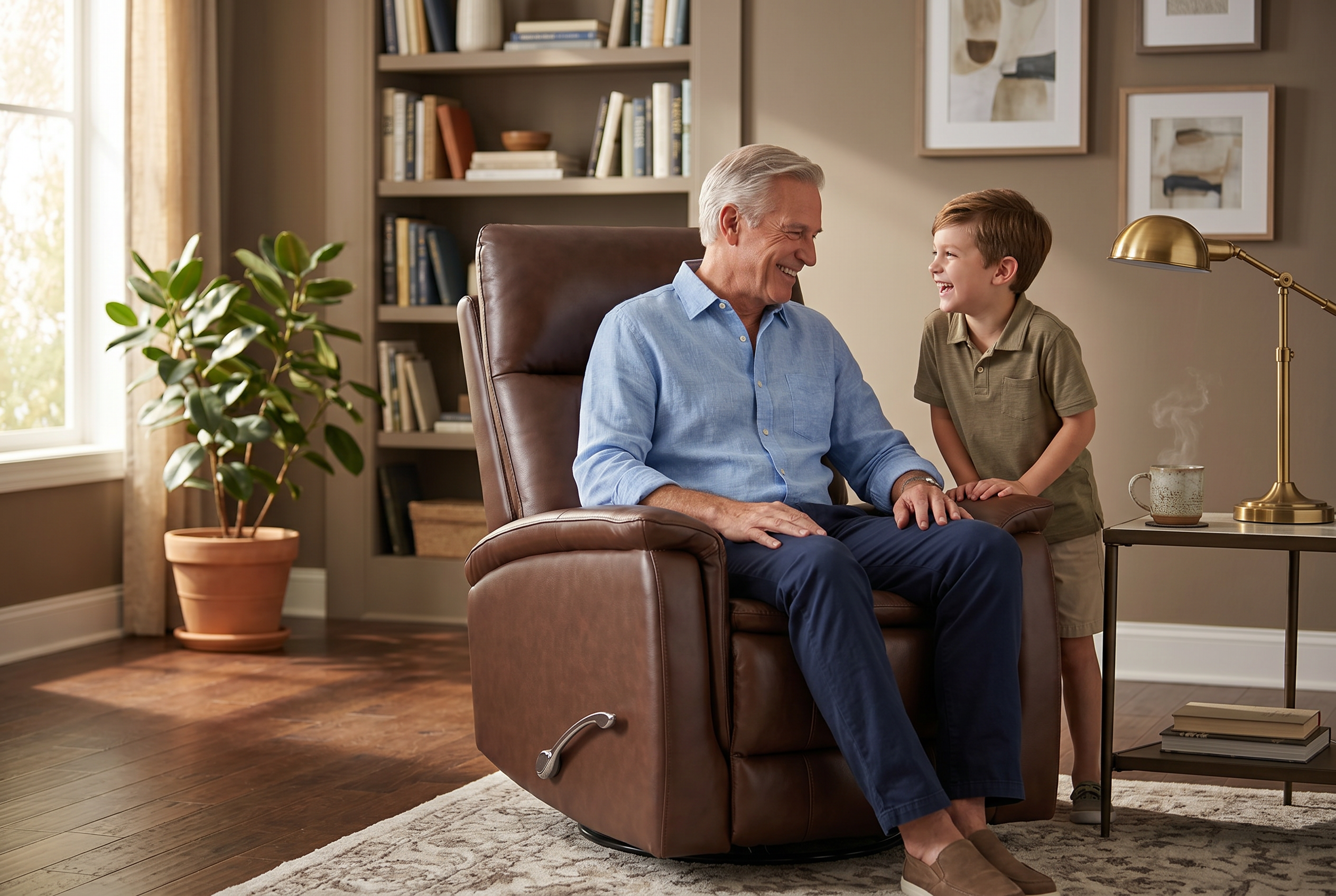 Pioneer Brown Manual Recliner