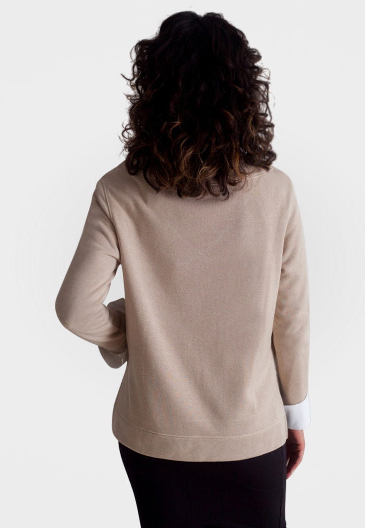 Power Vee 'Sweater' Sweatshirt - Camel - Women