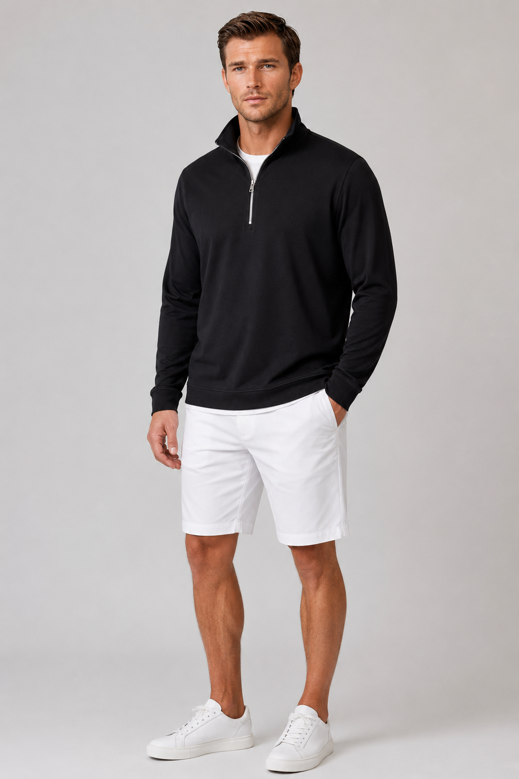 Buki Cinqo Travel Half Zip - Black - Men