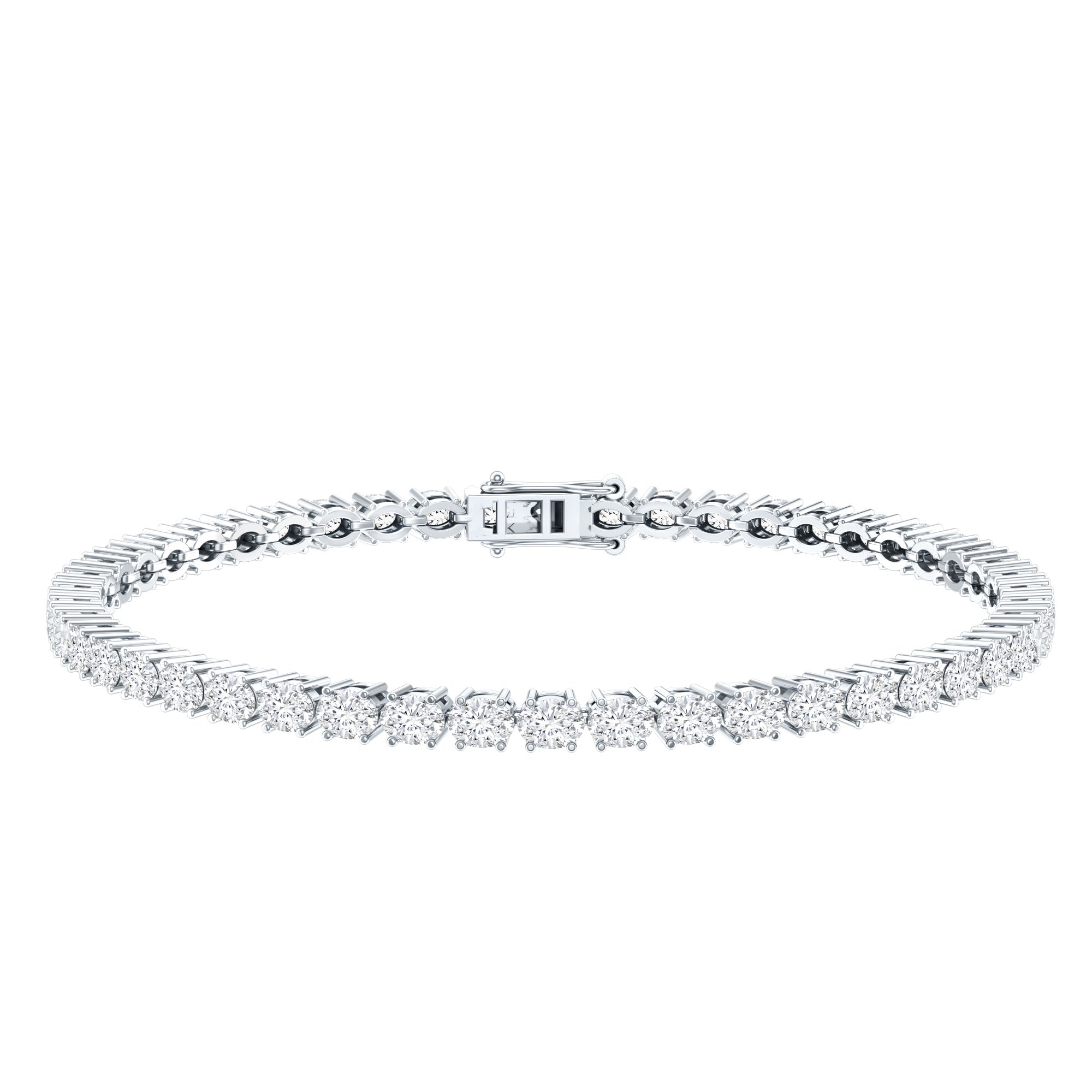 East West Oval Lab Grown Diamond Tennis Bracelet