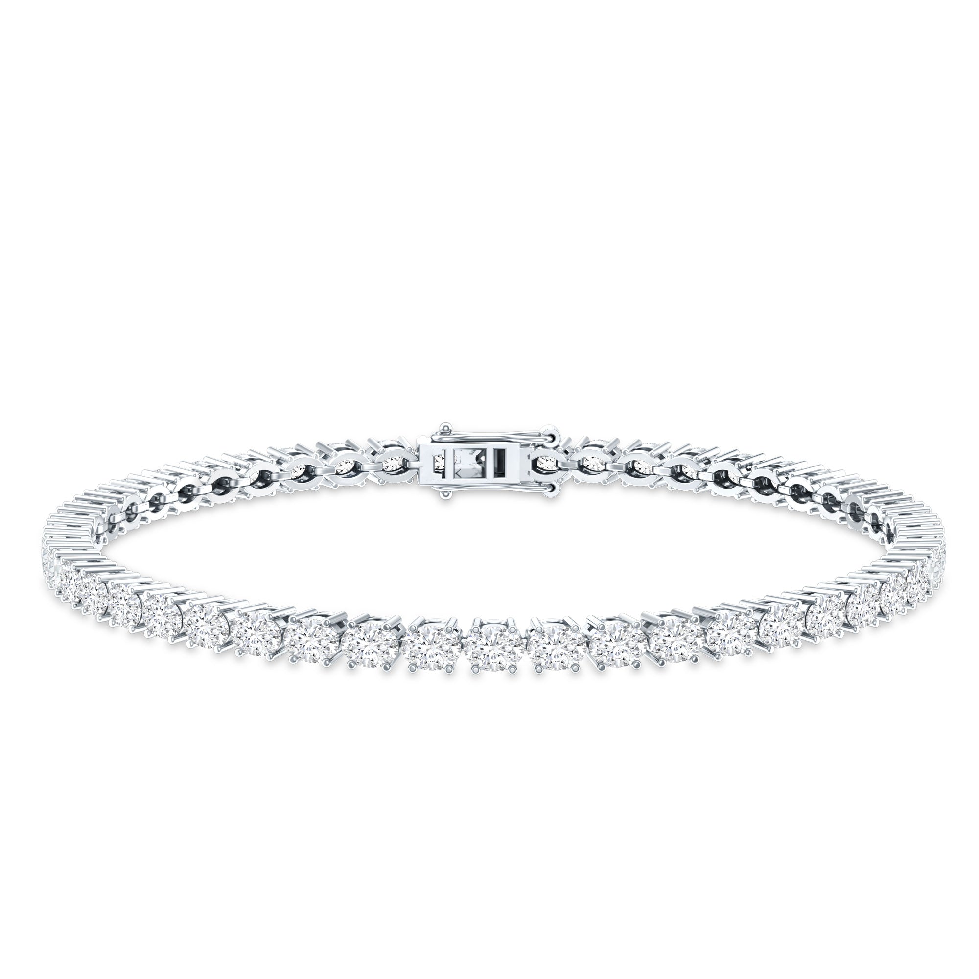 East West Oval Lab Grown Diamond Tennis Bracelet
