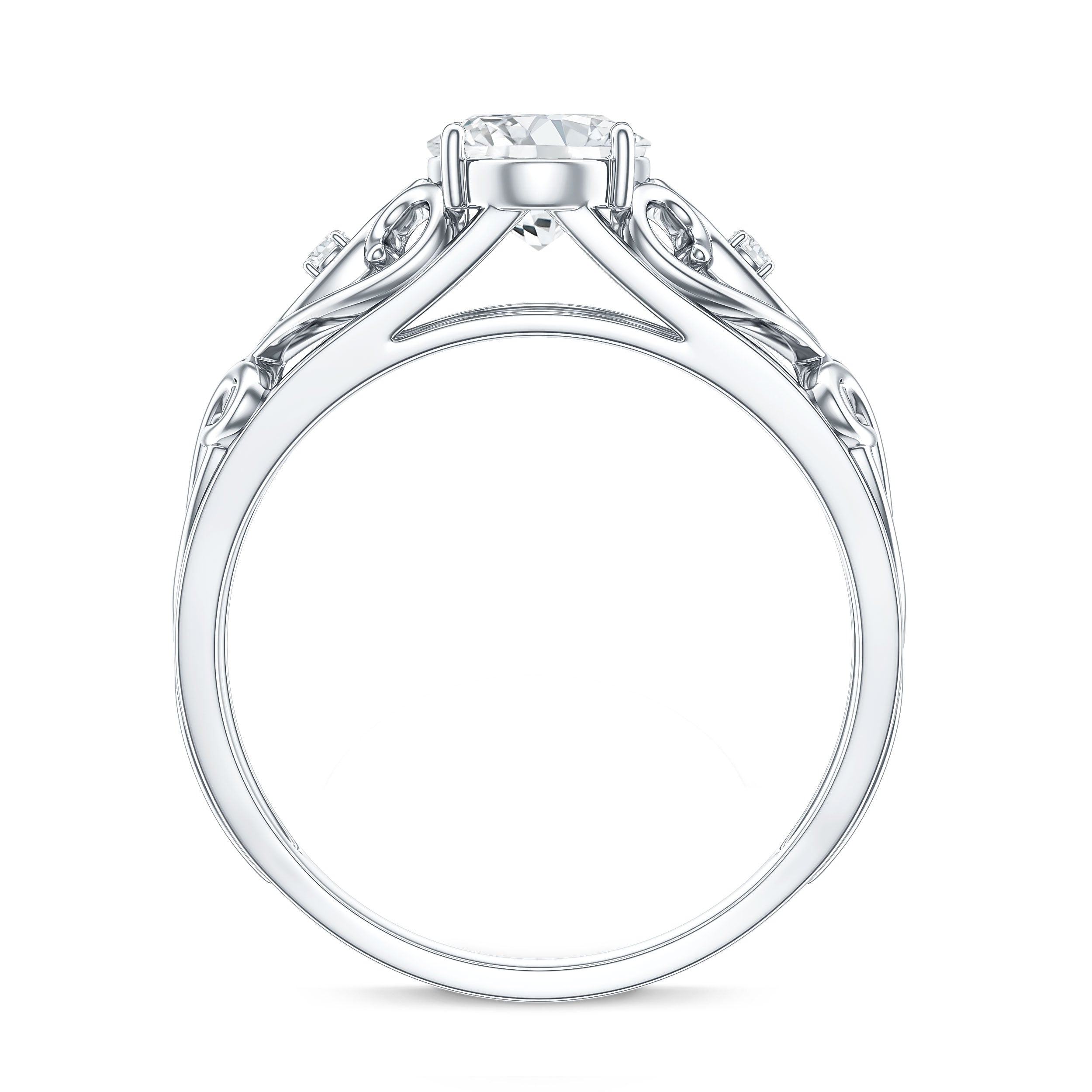 Antique Style Lab Grown Diamond Solitaire Engagement Ring