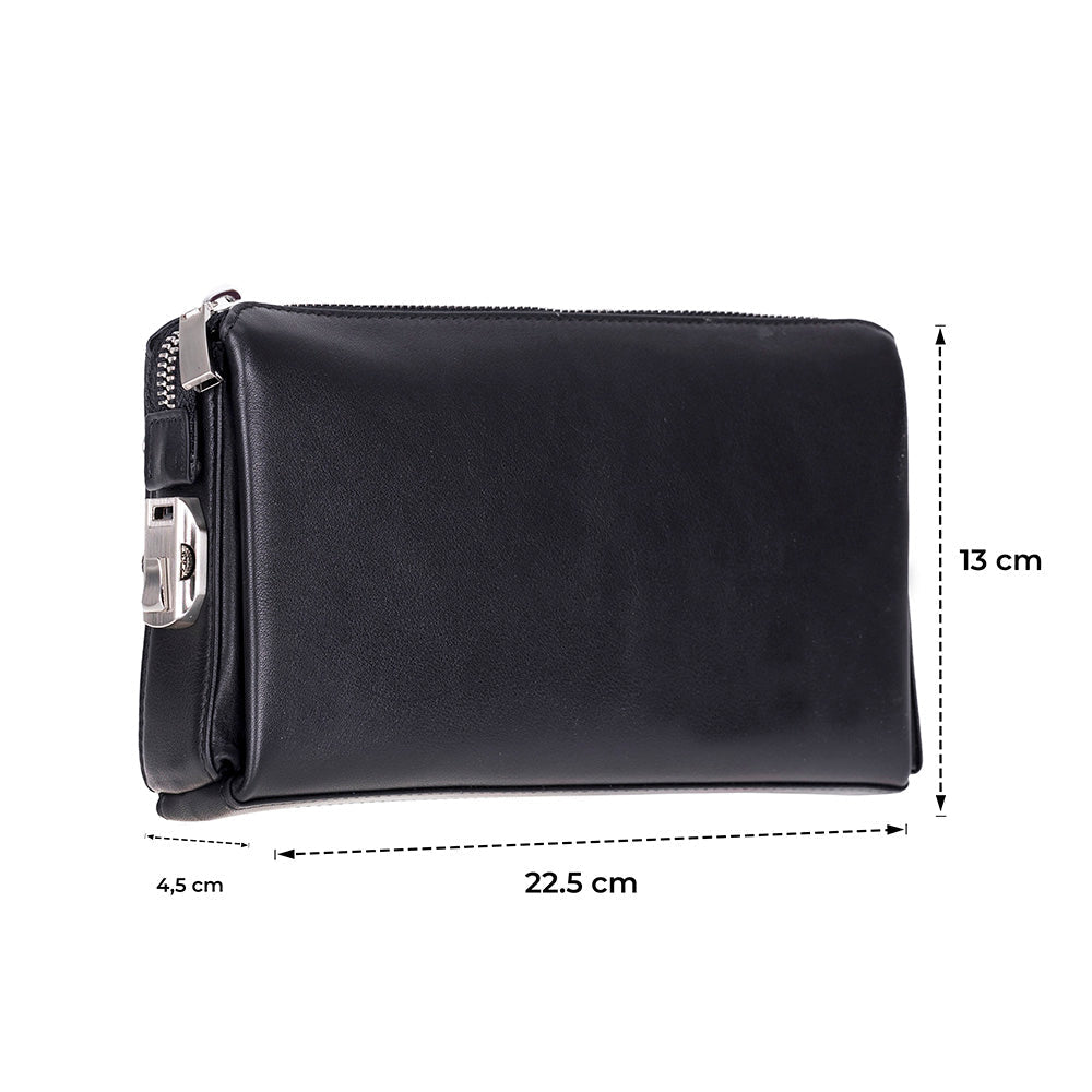 Lupus Leather Clutch Bag – Genuine Leather Wrist Clutch for Men & Women for Everyday Elegance | Minimal & Handcrafted