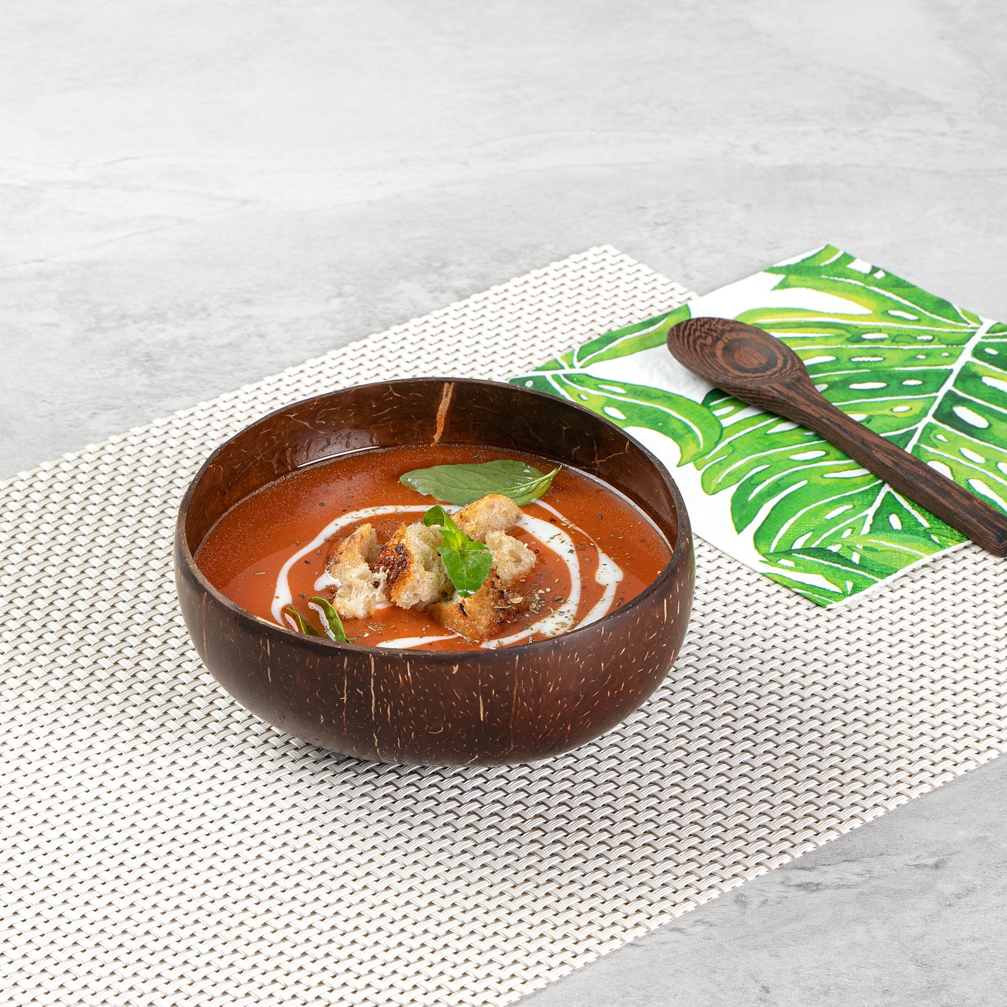 Coco Casa 16 oz Handmade Coconut Bowl - Polished - 10 count box