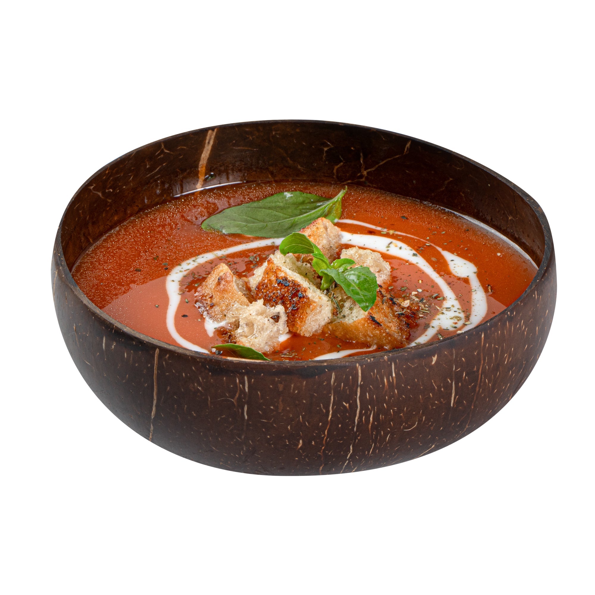Coco Casa 16 oz Handmade Coconut Bowl - Polished - 10 count box