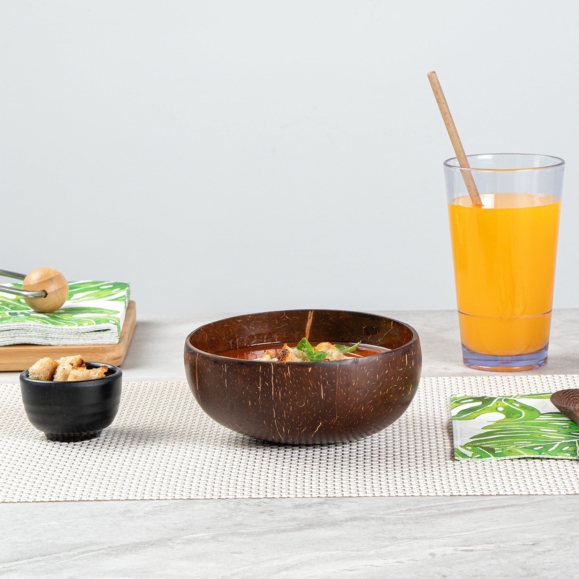 Coco Casa 16 oz Handmade Coconut Bowl - Polished - 10 count box