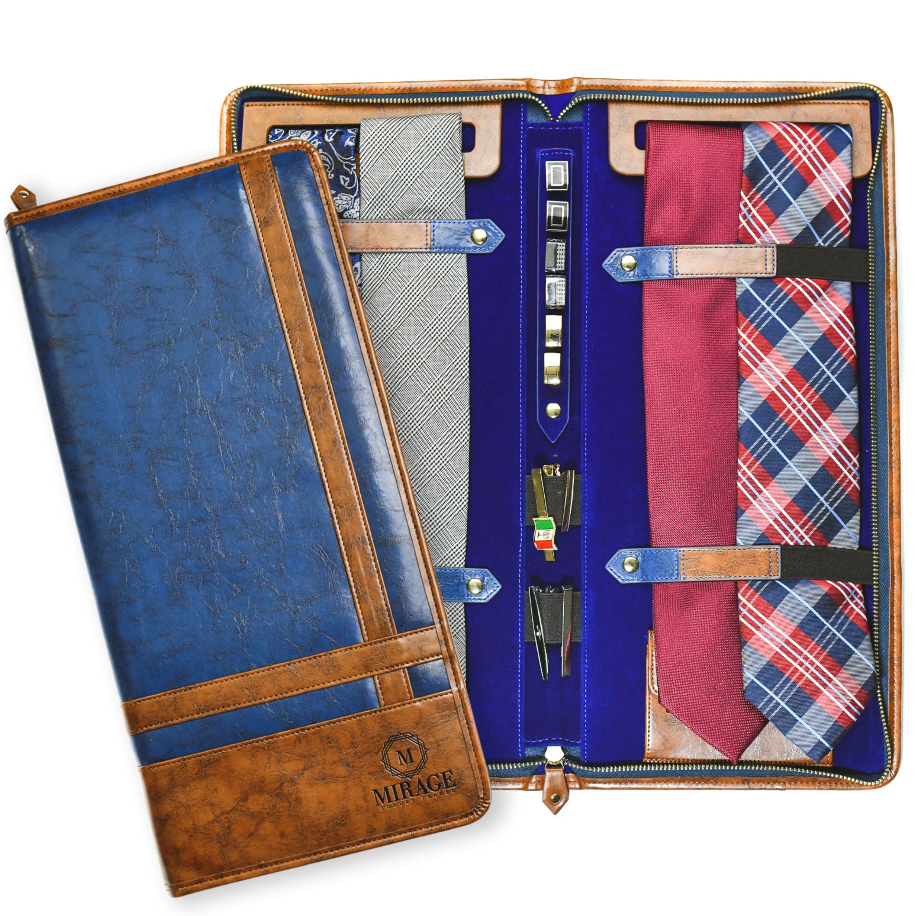 Tie Travel Case Organizer - Royal Blue