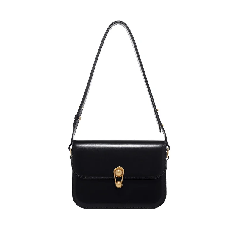 Women's Bag Luxury Brand | New Fashion Shoulder & Crossbody Square Bags (Designer Split Leather Tote Handbag with Lock)