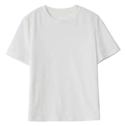 Basic O-Neck Tee Casual Solid Short Sleeve T-Shirt