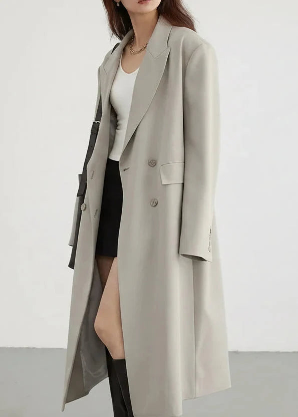 Women’s Double-Breasted Trench Coat Casual Long Overcoat