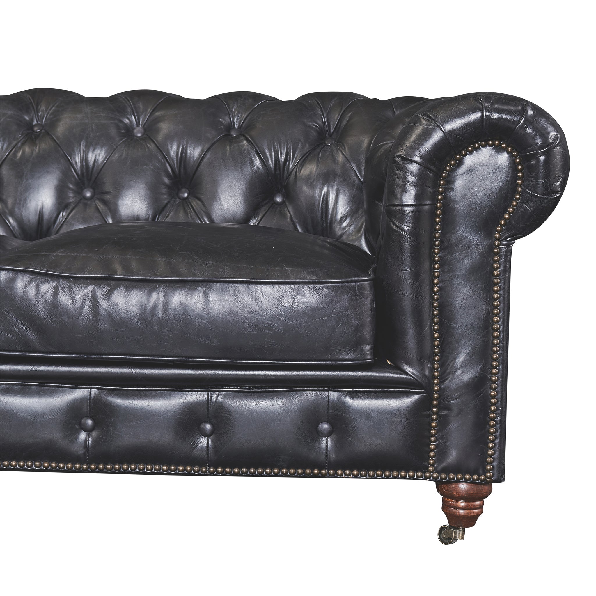 Century Chesterfield Sofa - Slate Leather