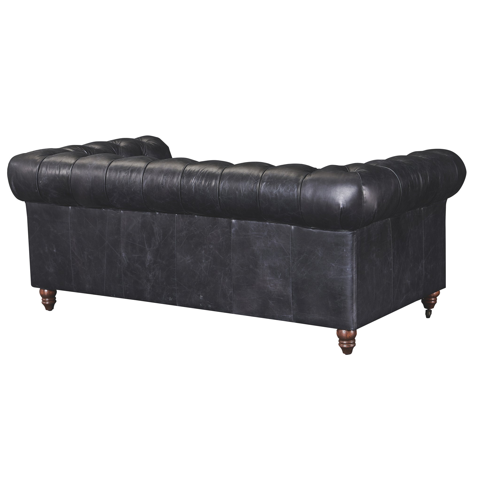 Pre-Order Century Chesterfield Love Seat - Slate Leather